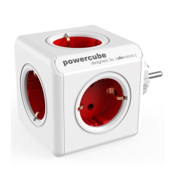 Regleta PowerCube Original Rojo 5 enchufes Tipo F