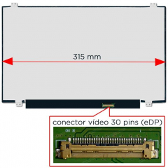 Pantalla 14" led slim matte HD 1366x768 30 pins eDP BR 315x185mm con anclajes