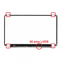 Pantalla 15.6" led slim glossy HD 1366x768 40 pins LVDS BR 360x205mm con anclajes
