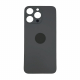 Tapa trasera negro iPhone 15 Pro Max - Cristal trasero con orificio de cámara grande para fácil instalación