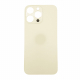Tapa trasera dorado iPhone 14 Pro Max - Cristal trasero con orificio de cámara grande para fácil instalación