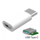 Adaptador conversor micro-usb hembra a usb 3.1 tipo C macho blanco - CAB0435