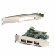 Tarjeta puertos USB 2.0 PCIe x1 (2.5Gbps) 3 ext + 1 int low profile + ATX VT6212L 6212E Rev:5.0